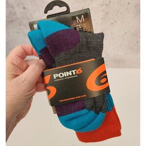 Point6 Merino Wool Light Hiking Crew Socks Size Adult Medium New Old Stock